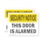 Signmission This Door Is Alarmed OSHA Security Notice Sign, Vinyl Decal, 10in W x 7in L, 2PK OS-2PACK-SN-D-710-L-11652 - alternate 1